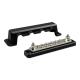 Busbar DC 250 A - 70 V - 14 pôles (2x M8 et 12x M5) + couvercle
