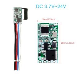 Interrupteur sans fil 2 A sans télécommande 1 récepteur (télécommande 433 MHz)