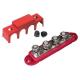 Busbar DC 250 A - 12 V - 4 pôles M8 + couvercle rouge