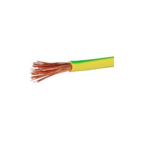 Câble de mise à terre 10 mm2 cl.5 isolation simple jaune-vert PE