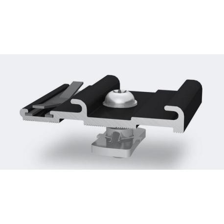 K2 - InsertionRail CrossConnector, noir anodisé