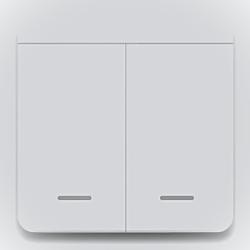 Interrupteur télécommande sans fil 2 boutons carré - sans le récepteur