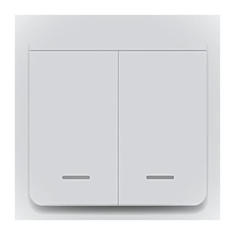 Interrupteur télécommande sans fil 2 boutons carré - sans le récepteur