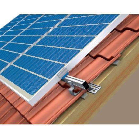 Pour 2 panneaux 400 à 500 W - tuiles mécanique - portrait