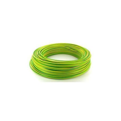 Cable de mise à terre 6 mm2 - isolation simple - jaune-vert PE